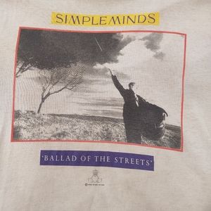 Vintage Simple Minds  1989 ballad of the streets  t shirt Rare